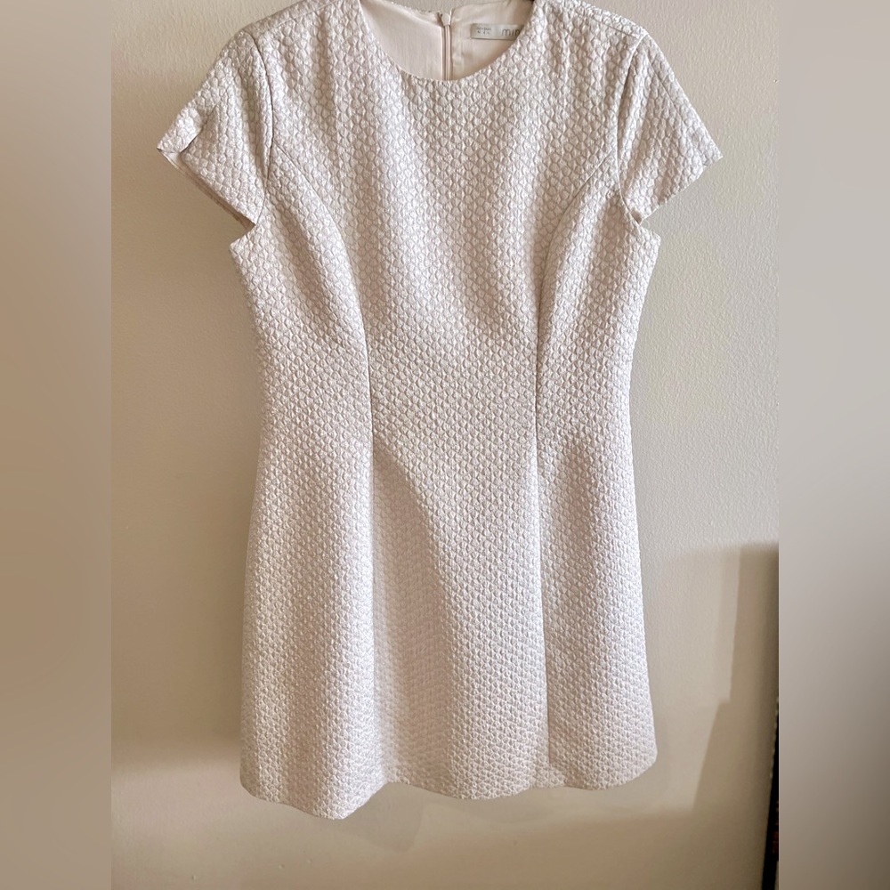Beige Mini Party Dress